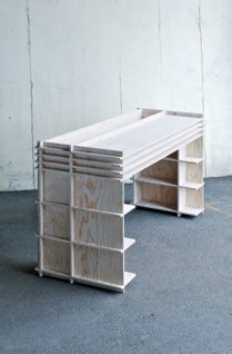 plywood table for books 209x318 Book organizers by STAD