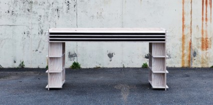 plywood table for books 3 425x211 Book organizers by STAD