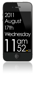 Typo Design Clock - iPhone