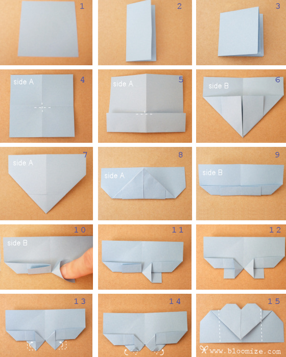 DIY Origami Valentine Heart Spoon & Tamago