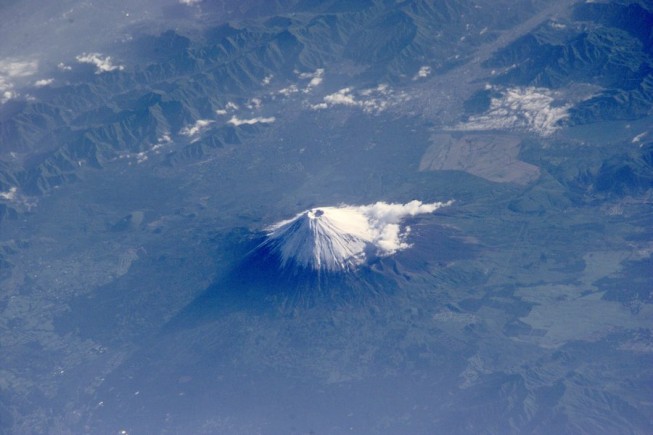 fuji from space