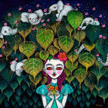 Rima Fujita’s Paintings Inspired by Women in Buddhist Iconography