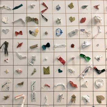 A Display of 8000 Paper Sculptures Made from Chopstick Sleeves