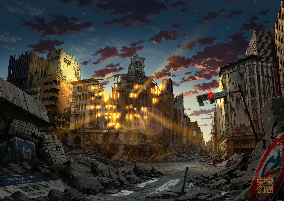 Post-Apocalyptic Illustrations of Tokyo in Ruins - Spoon &amp; Tamago