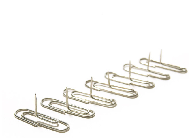 Paperclip Pushpins Designed by Yasunori Nagatsuka