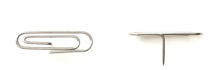 Paperclip Pushpins Designed by Yasunori Nagatsuka