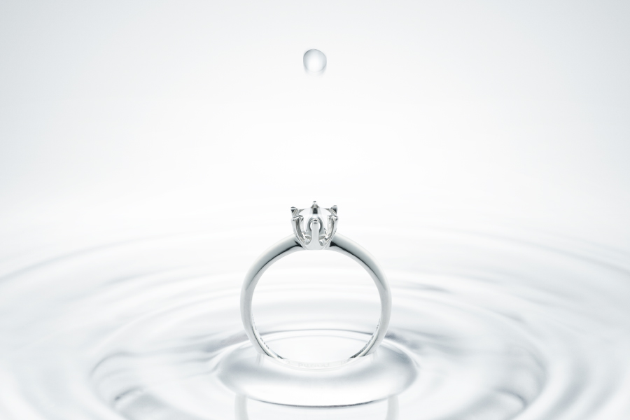 Shuji Terayama water droplet ring by Hideo Kanbara
