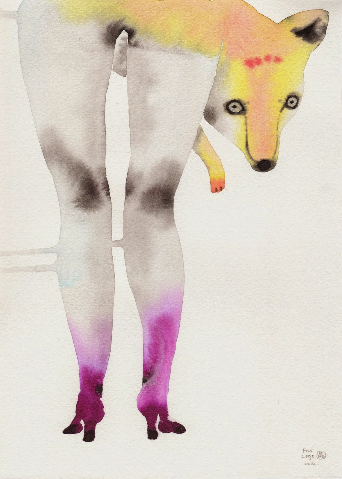 animal legs watercolors by Akiko Kobayakawa