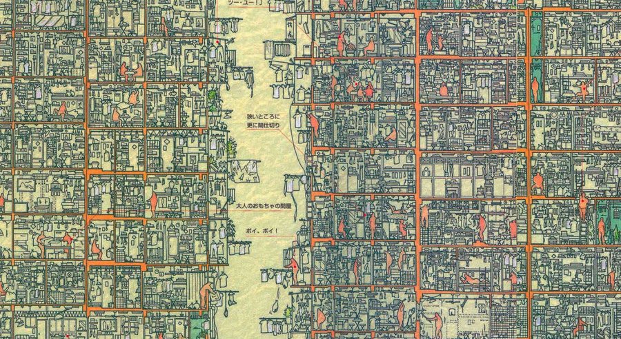 Detailed Cross-section of the Kowloon Walled City 
