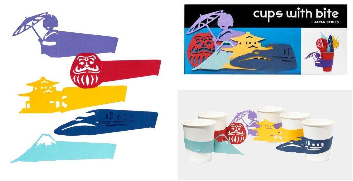 Japan-Themed Paper Cup Sleeves by Akira Yoshimura | Spoon & Tamago