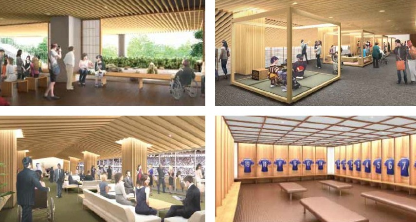 Japan Stadium Proposal A - different spaces