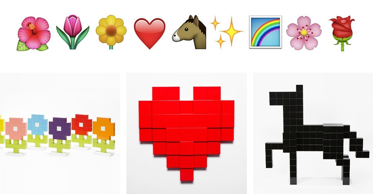 The Art of Emoji: New 8bit Sculptures and Prints by Shinji