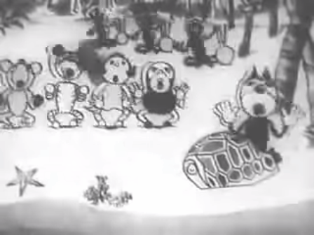 Japanese Fairy Tale Characters Fight Off an Evil Mickey Mouse in 1934  Propaganda Anime - Spoon & Tamago