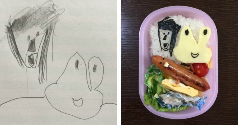 Dad Turns Daughter’s Artwork into Adorable Bento Box - Spoon & Tamago