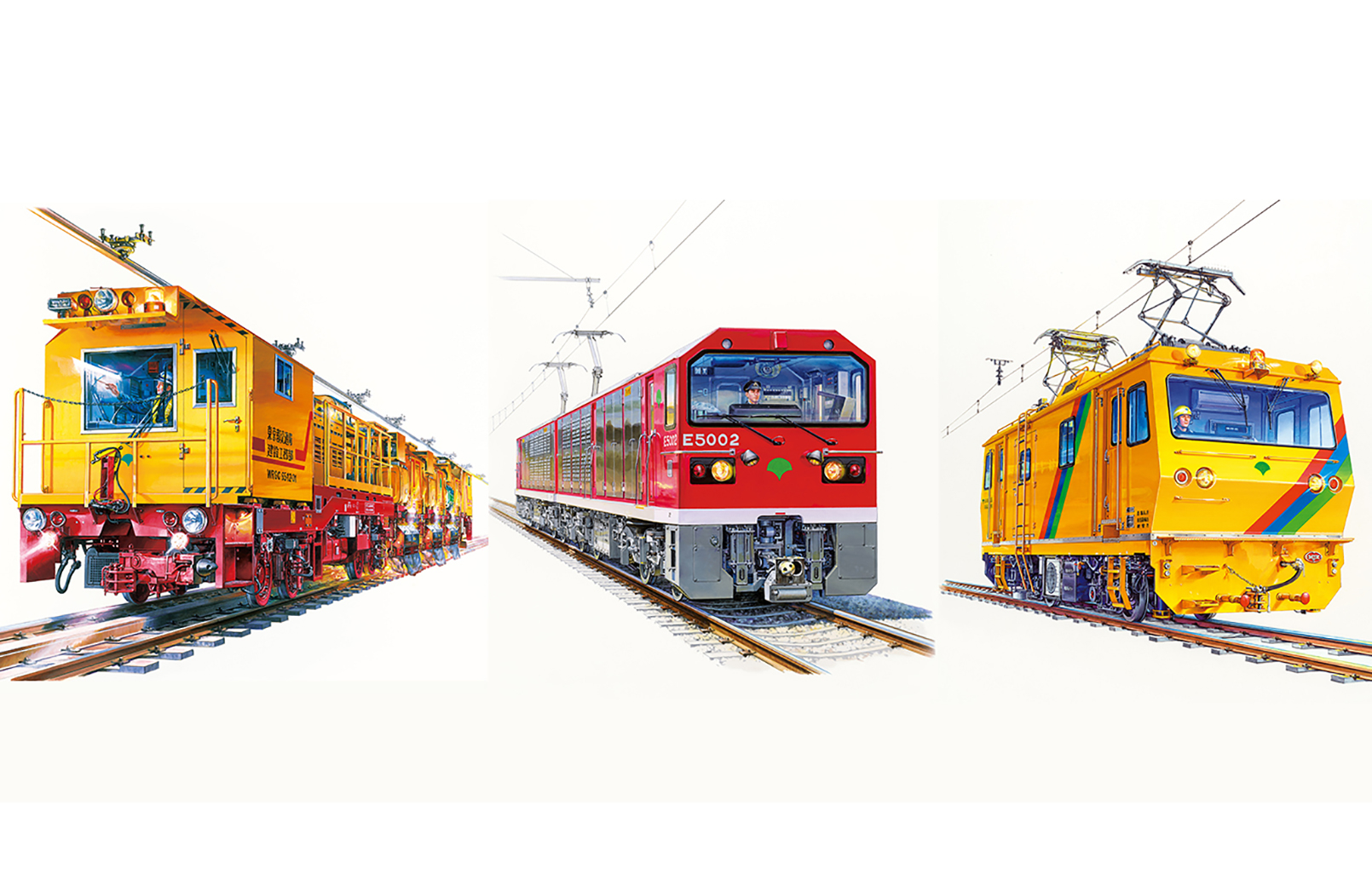 Illustrations of 'Unseen' Japanese Maintenance Trains that Only