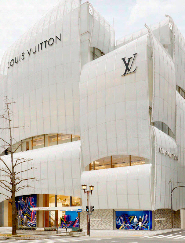 New Louis Vuitton in Osaka Pays Homage to City's Port History With  Billowing Facade
