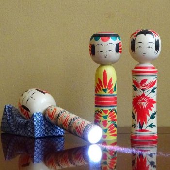 Akari Kokeshi Light the Way When Toppled Over in an Earthquake
