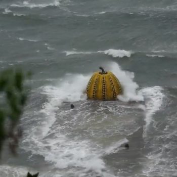 Yayoi Kusama’s Yellow Pumpkin, Symbol of Naoshima, Washed Away by Storm