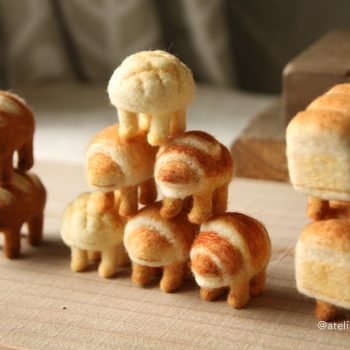 Bread Bugs: Intriguing and Adorable Four-Legged Felt Pastries by Atelier Hatena