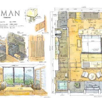 Kei Endo Creates Highly Accurate and Detailed Survey Drawings of Japanese Hotel Rooms