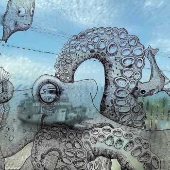 On Ogijima, A Mural of Island Life by Oscar Oiwa Painted Inside a Shigeru Ban Structure