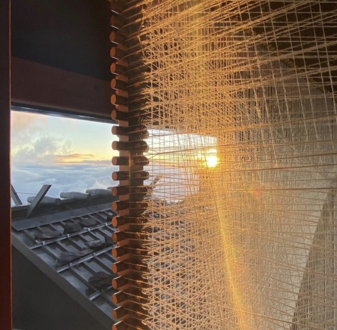 A Tea Ceremony in a Portable Tea Room Atop Mount Fuji Spoon & Tamago