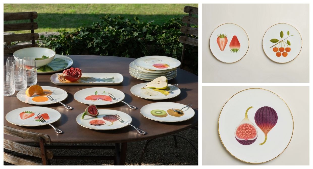 エルメス フルーツ花デザイン トレイ エルメス フルーツ花デザイン トレイ